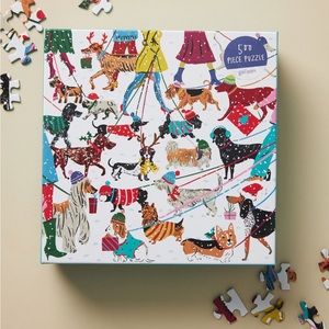 New* Winter Holiday Christmas Dogs Puzzle